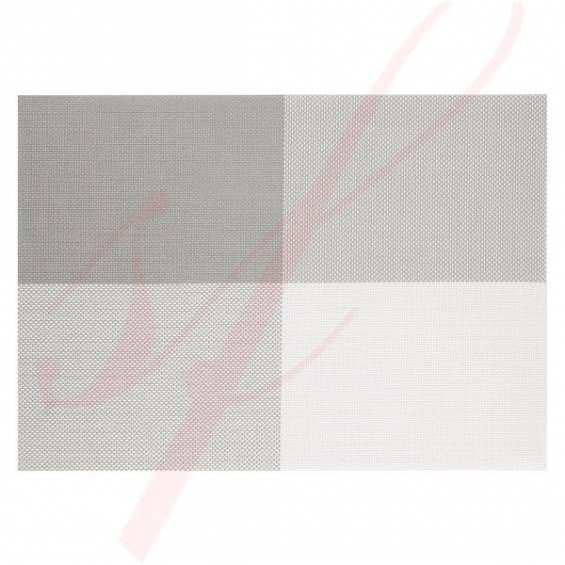 现代白色和灰色编织餐垫- 12/cs - $2.41/片