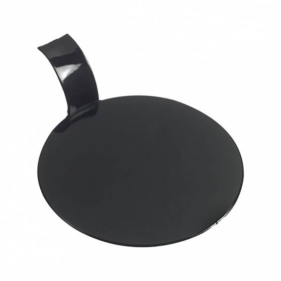 圆形黑色可回收糕点托盘3英寸。100/c