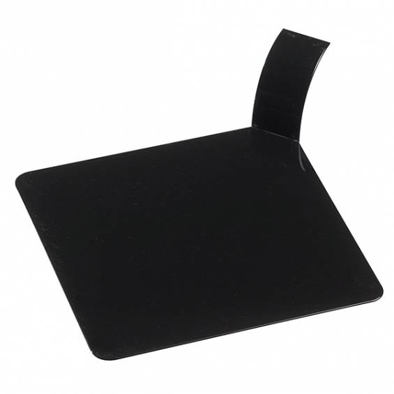 正方形黑色可回收单发服务板，带有标签3英寸。-100/case